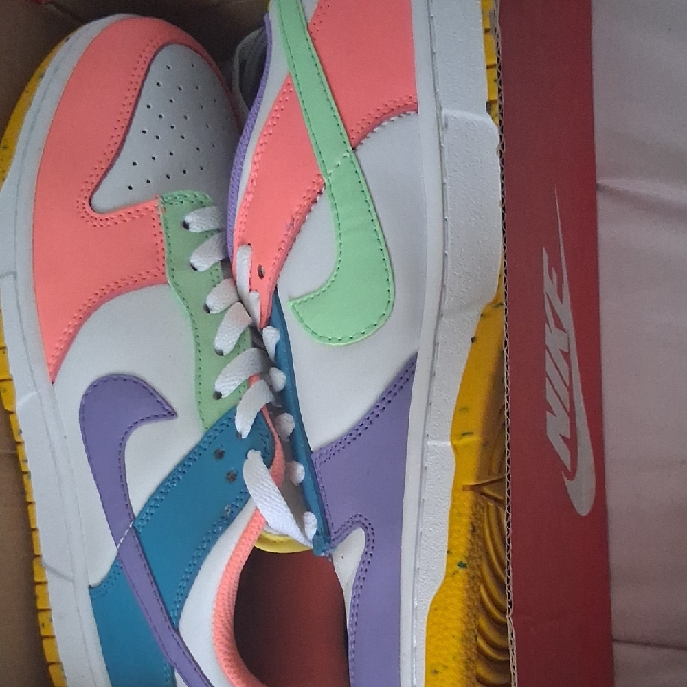 Nike Kids Multicolor Sneakers - Pink, Green, Purple, Blue, White